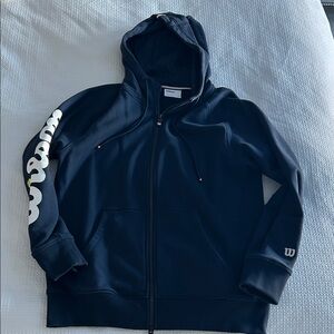 Mens Wilson Navy Blue Hoodie Tennis hoodie
